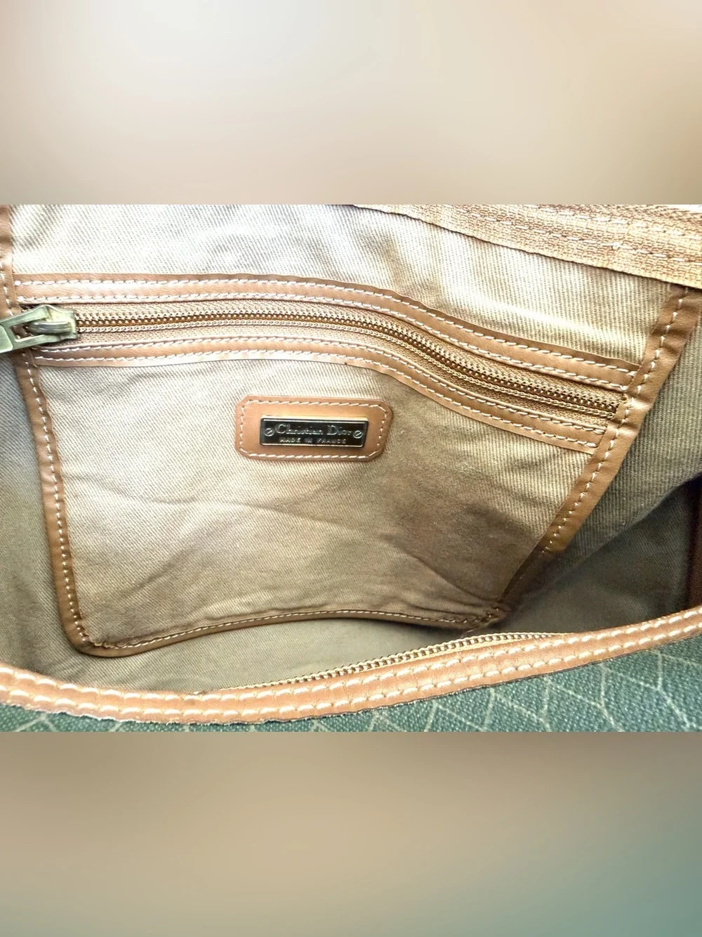CHRISTIAN DIOR Vintage Honeycomb Monogram Boston Weekender Travel Bag Pristine